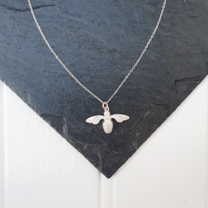 Bee Necklace - Silver